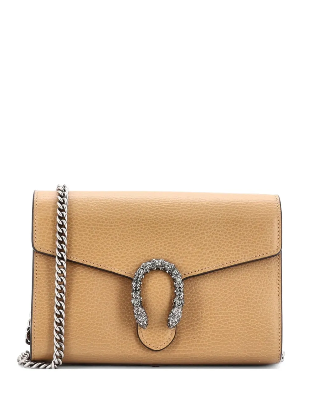 Gucci Pre-Owned Dionysus Chain Wallet Leather with Embellished Detail Small crossbody bag - Toni neutri