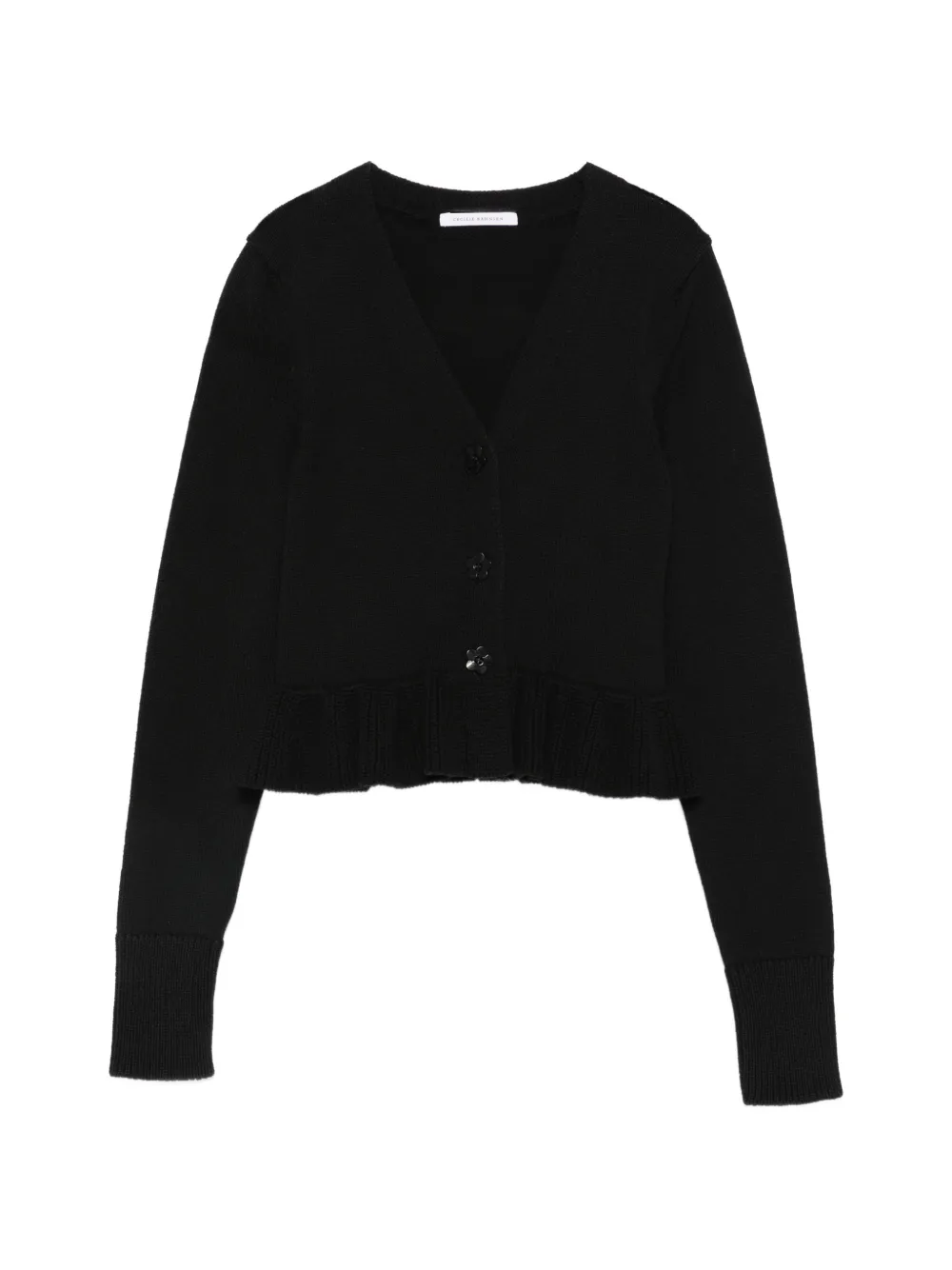Cecilie Bahnsen Prisca ruffled cardigan - Nero