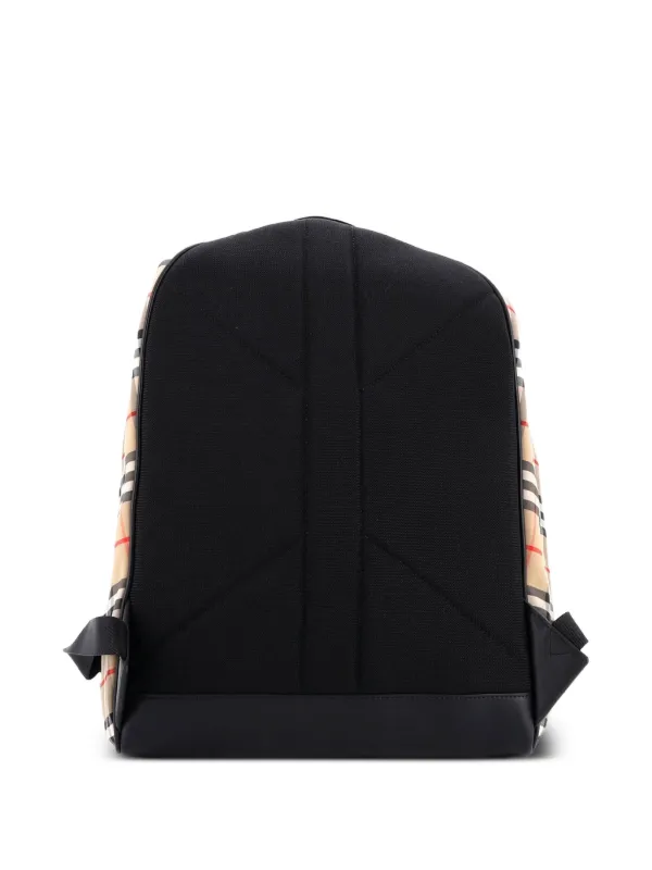 burberry the medium backpack in canvas check and leather Burberry Jett Vintage Check Canvas Medium Backpack | Shoulder Strap