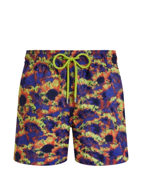 Vilebrequin sunflower-print packable swim shorts