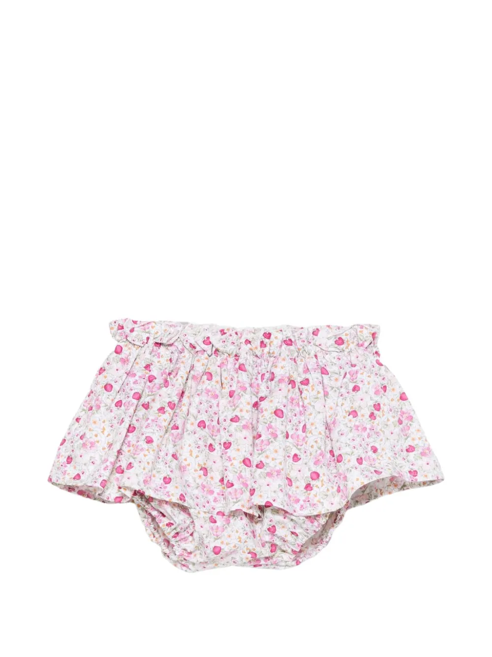 Mariella Ferrari Romper en muts met bloemenprint Wit