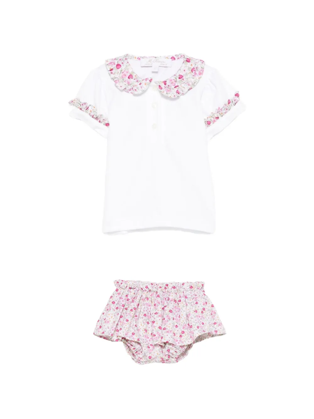 Mariella Ferrari floral-print babygrow set - Weiß