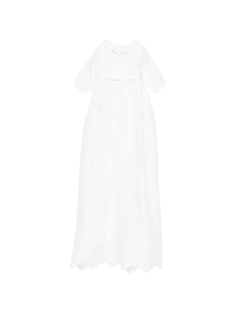 JESURUM BABY ruffled scalloped-hem dress - Bianco