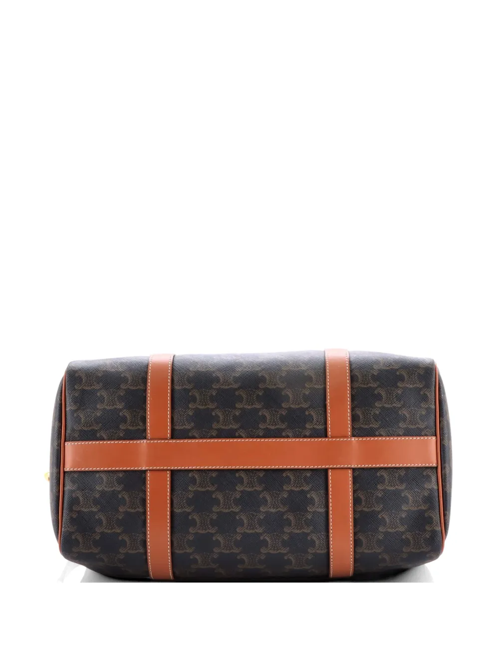 Celine Pre-Owned Boston Bag Triomphe Coated Canvas Medium shoulder bag - Marrone