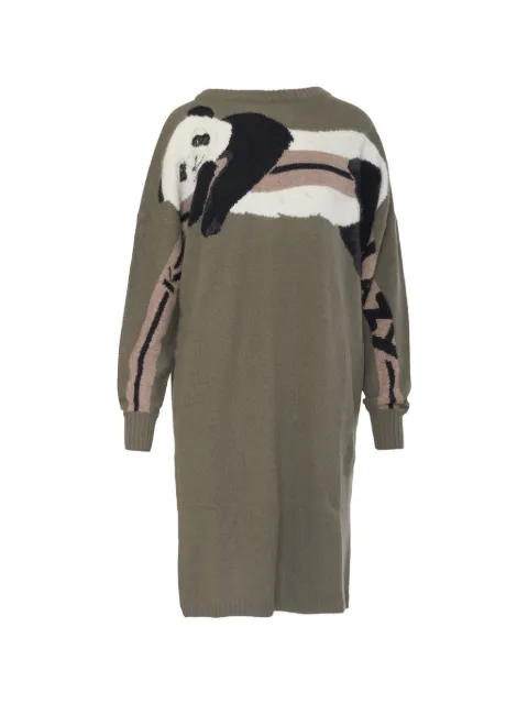 Krizia Pre-Owned panda-print intarsia sweater