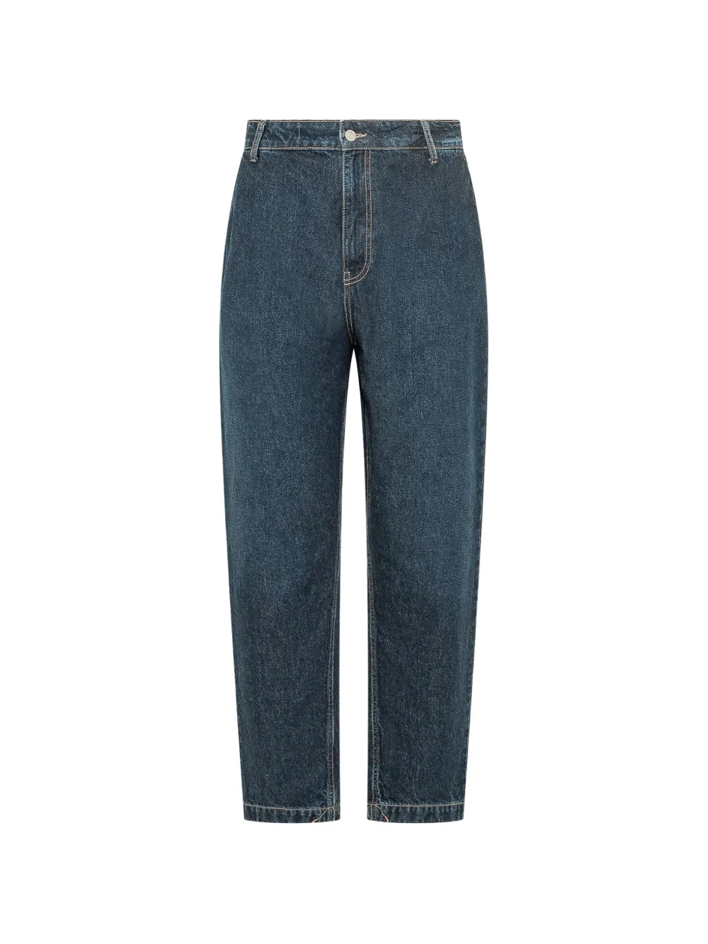 THE.NIM logo-patch straight-leg jeans - Blau