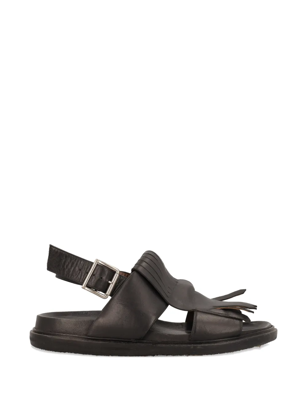 Marni Pre-Owned fringe slingback sandals - Schwarz
