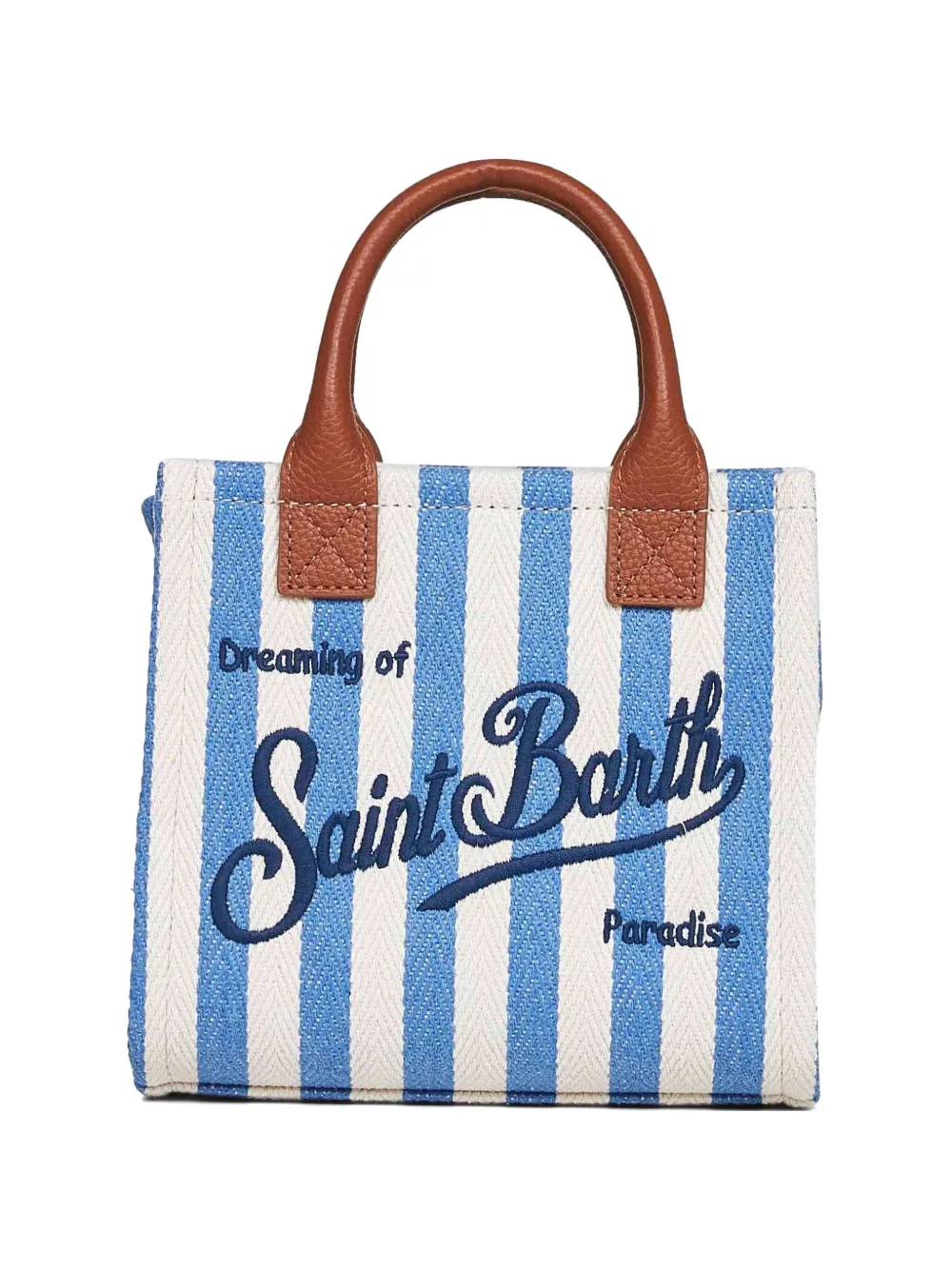 MC2 Saint Barth Vanity shopper met geborduurd logo Blauw