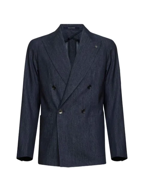 Tagliatore double-breasted peak-lapel blazer