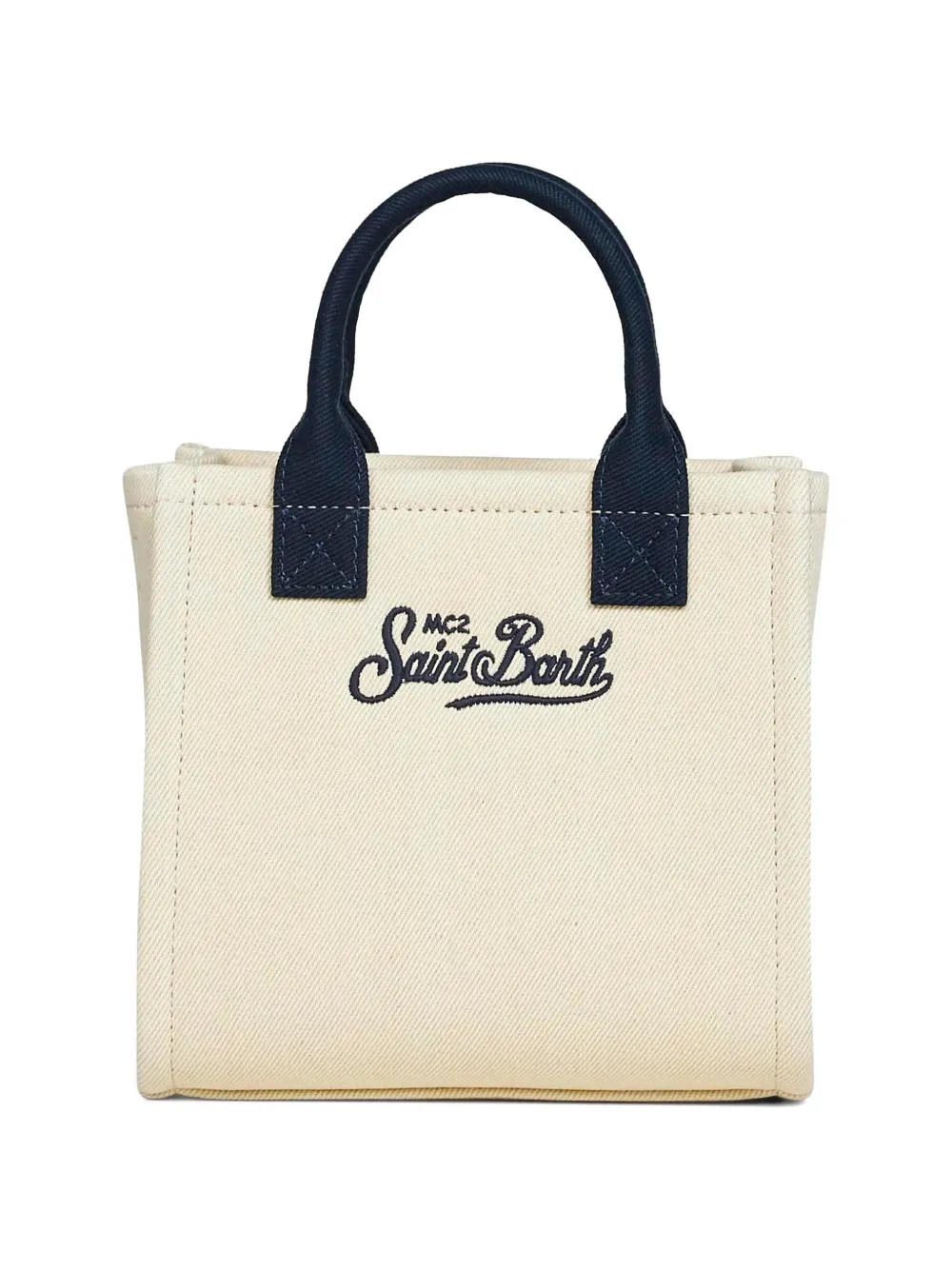 MC2 Saint Barth Vanity schoudertas met geborduurd logo Beige