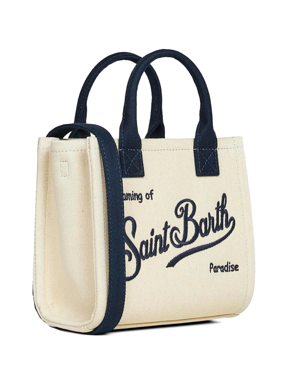 MC2 Saint Barth Vanity schoudertas met geborduurd logo Beige