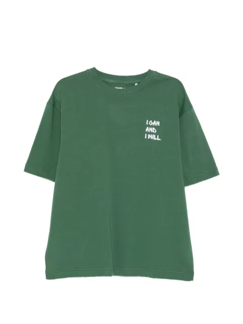 GEORGE. slogan-print drop-shoulder T-shirt