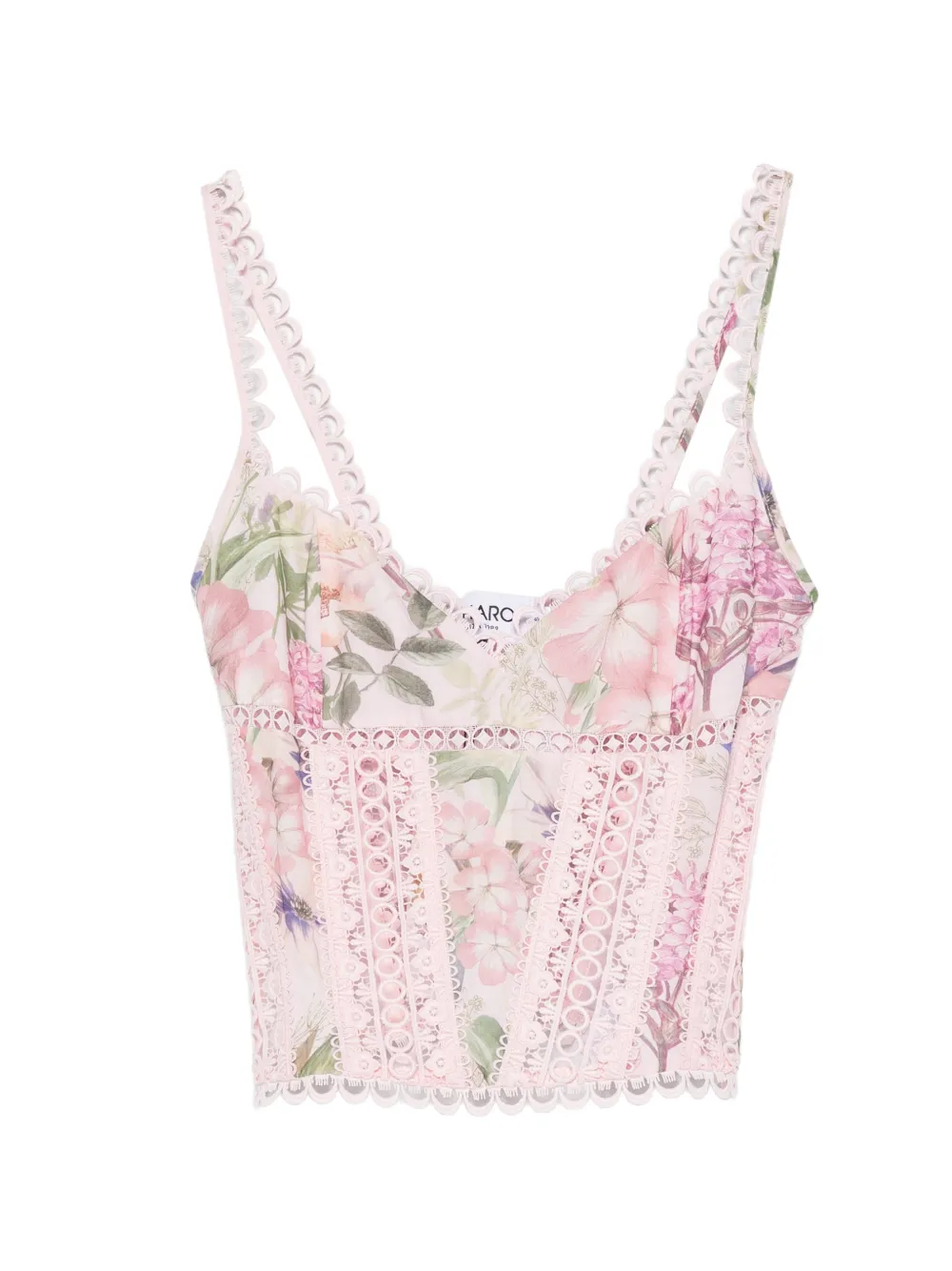 Charo Ruiz Poppy Floral-print Top In Pink