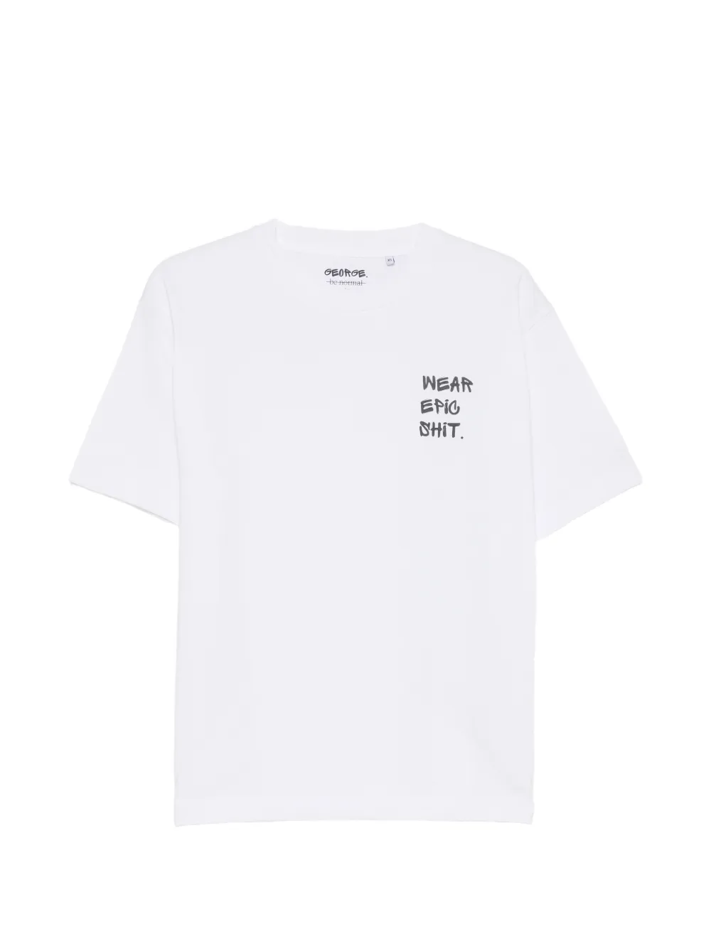 GEORGE. logo-print T-shirt - Bianco