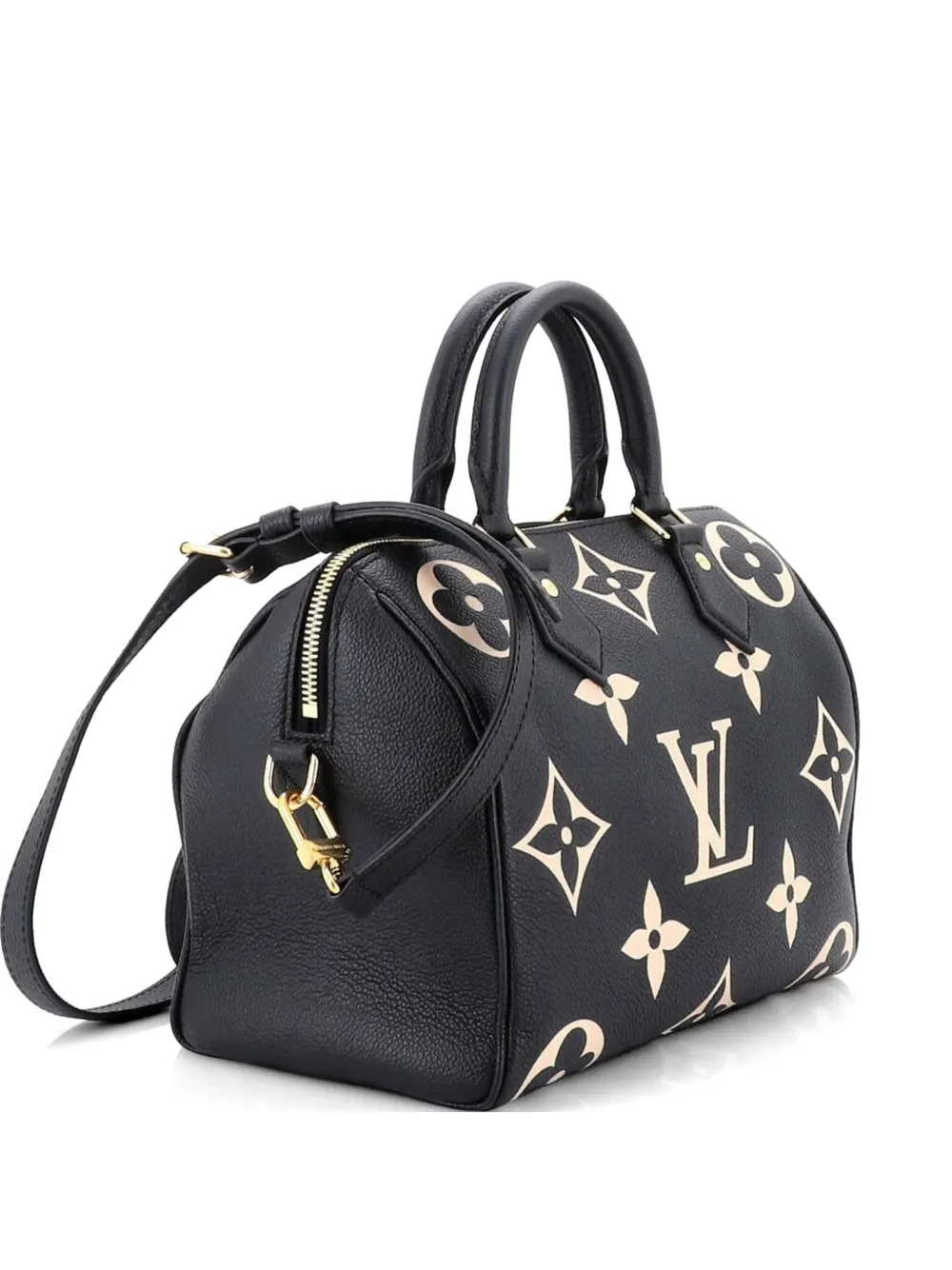 Louis Vuitton Pre-Owned Speedy Bandouliere Bag Bicolor Monogram Empreinte Giant 25 handbag - Black
