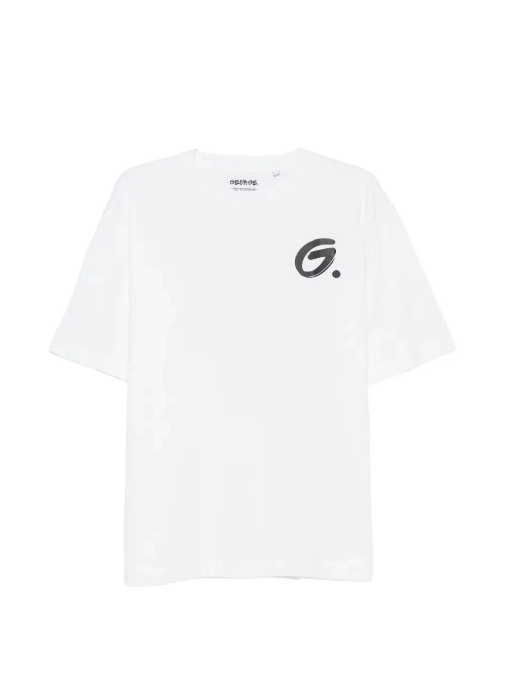 GEORGE. logo-print cotton T-shirt - Bianco