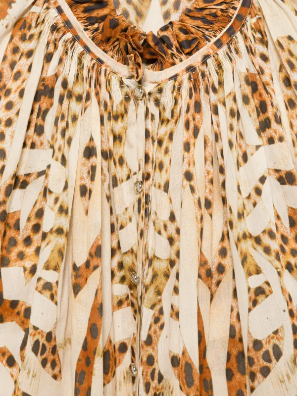 Roberto Cavalli Vintage 2000s アニマルプリント ブラウス
