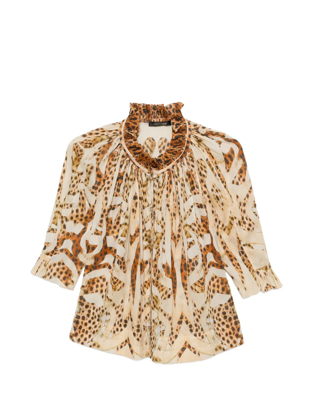 Roberto Cavalli Vintage 2000s アニマルプリント ブラウス 