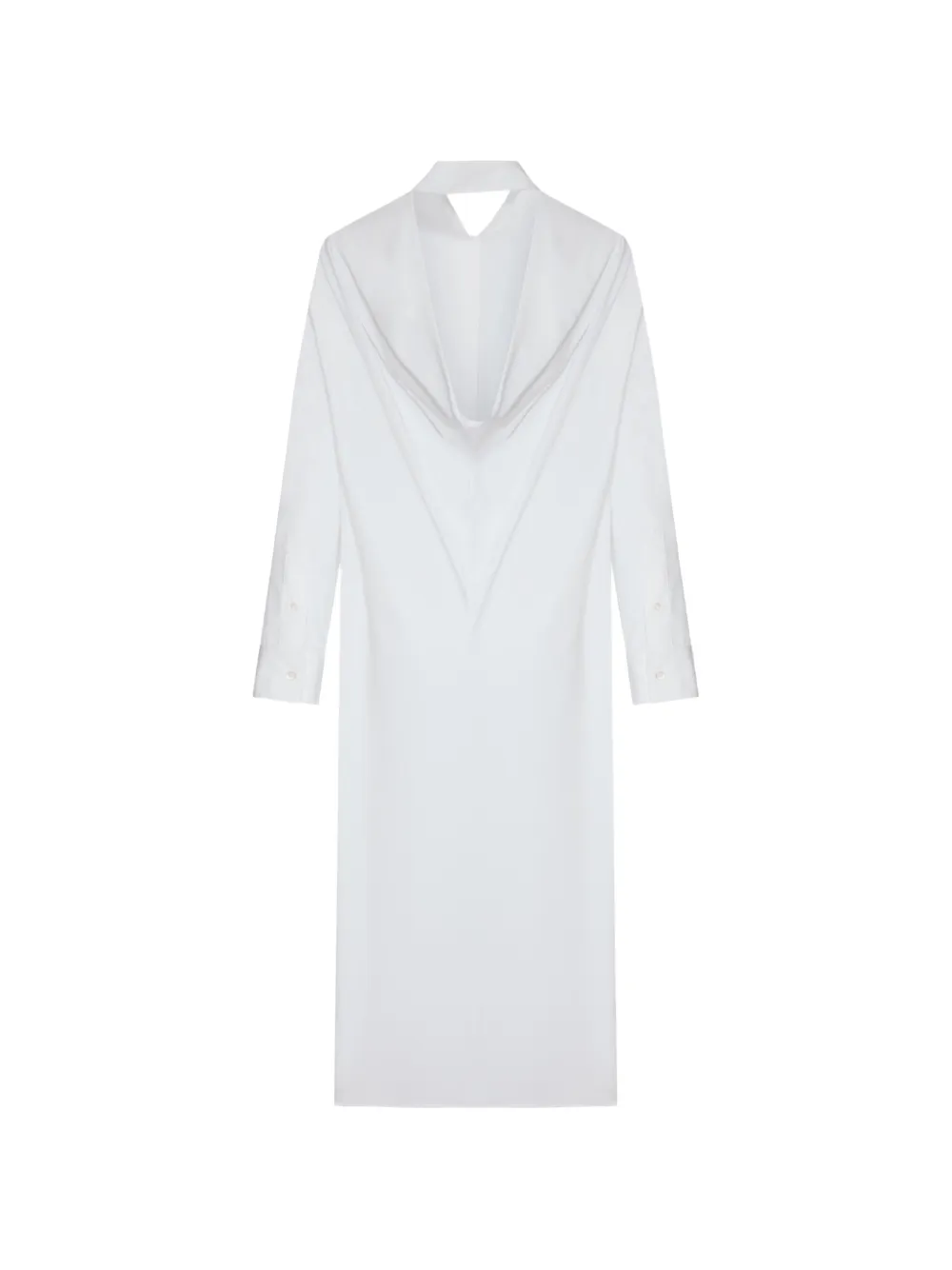 Balenciaga Blousejurk met gedrapeerde rug Wit