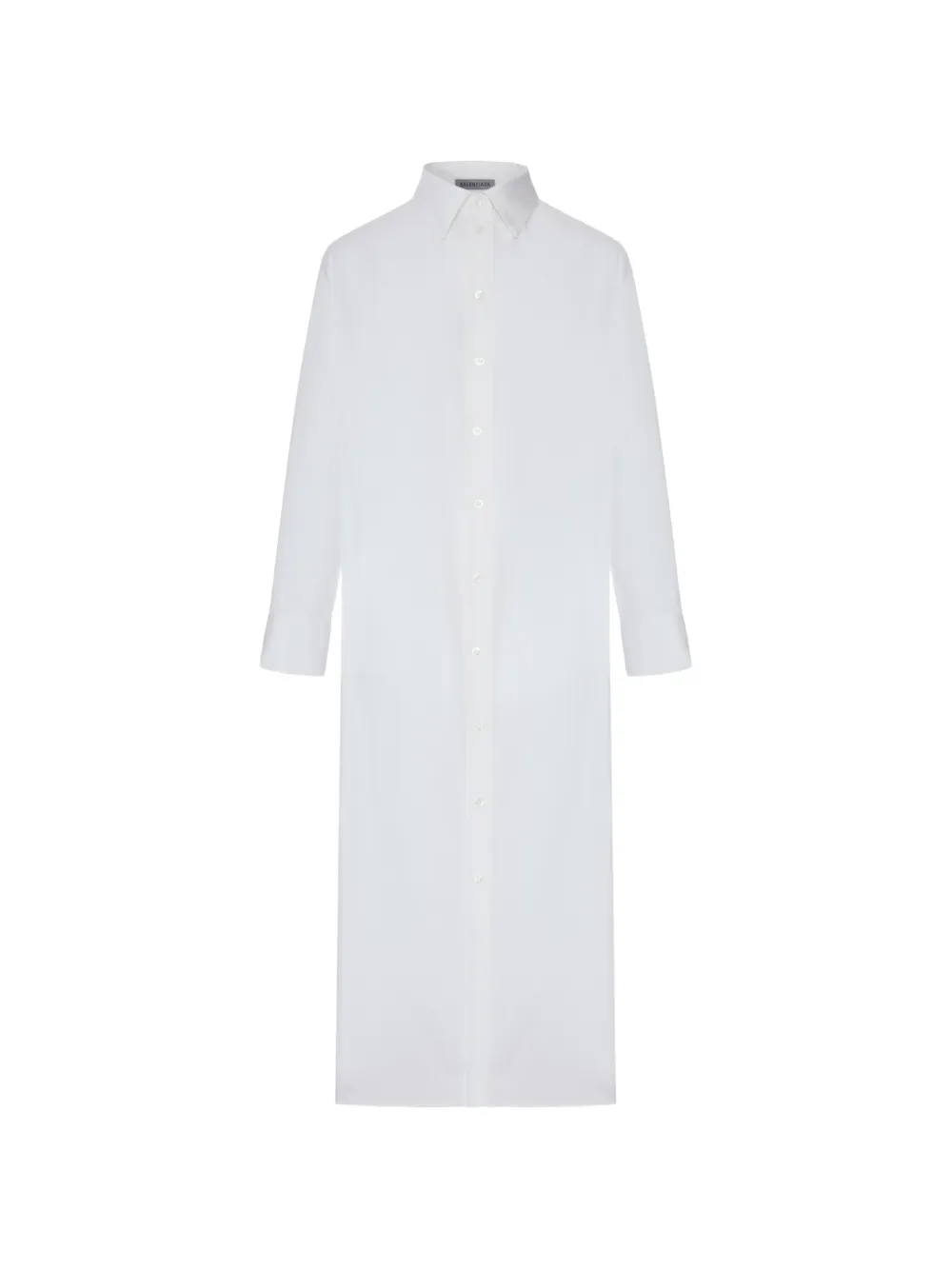 Balenciaga draped-back shirt dress - Bianco