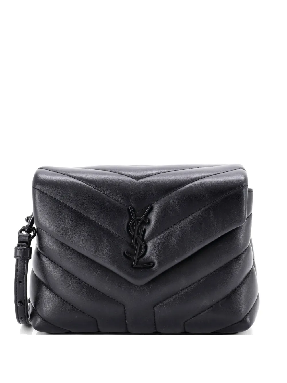 Saint Laurent Pre-Owned Loulou Shoulder Bag Matelasse Chevron Leather Toy crossbody bag - Nero