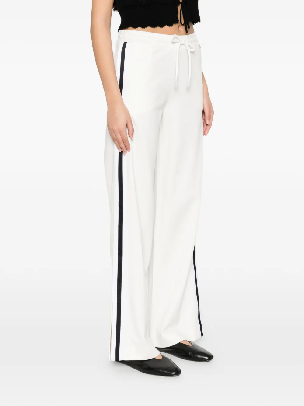 TWINSET Trainingsbroek met zijstreep Wit