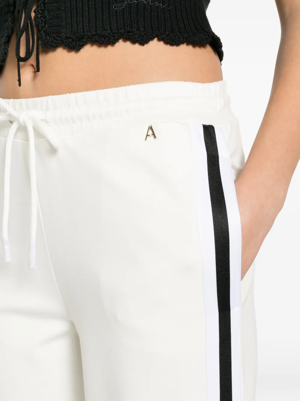 TWINSET Trainingsbroek met zijstreep Wit