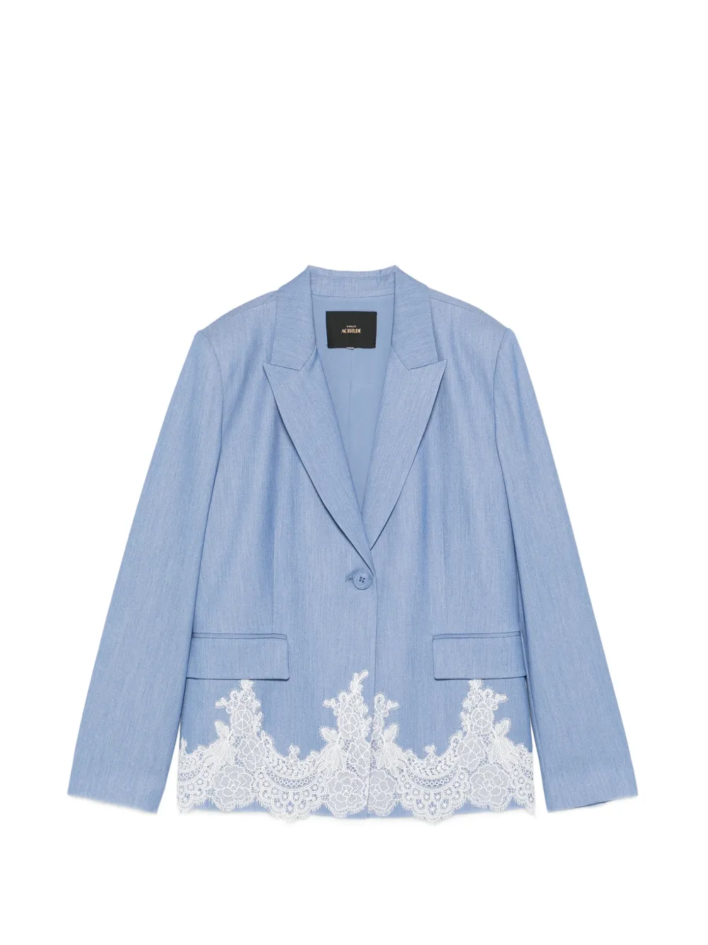 TWINSET lace-trim blazer - Blue