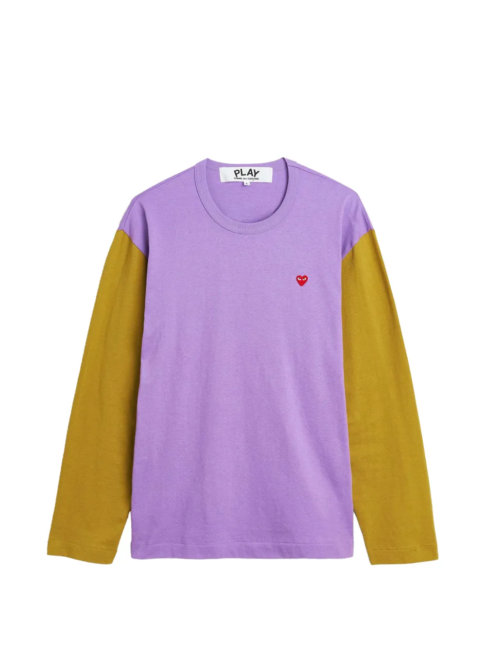 Comme Des Garçons Play heart-patch long-sleeves T-shirt - Viola