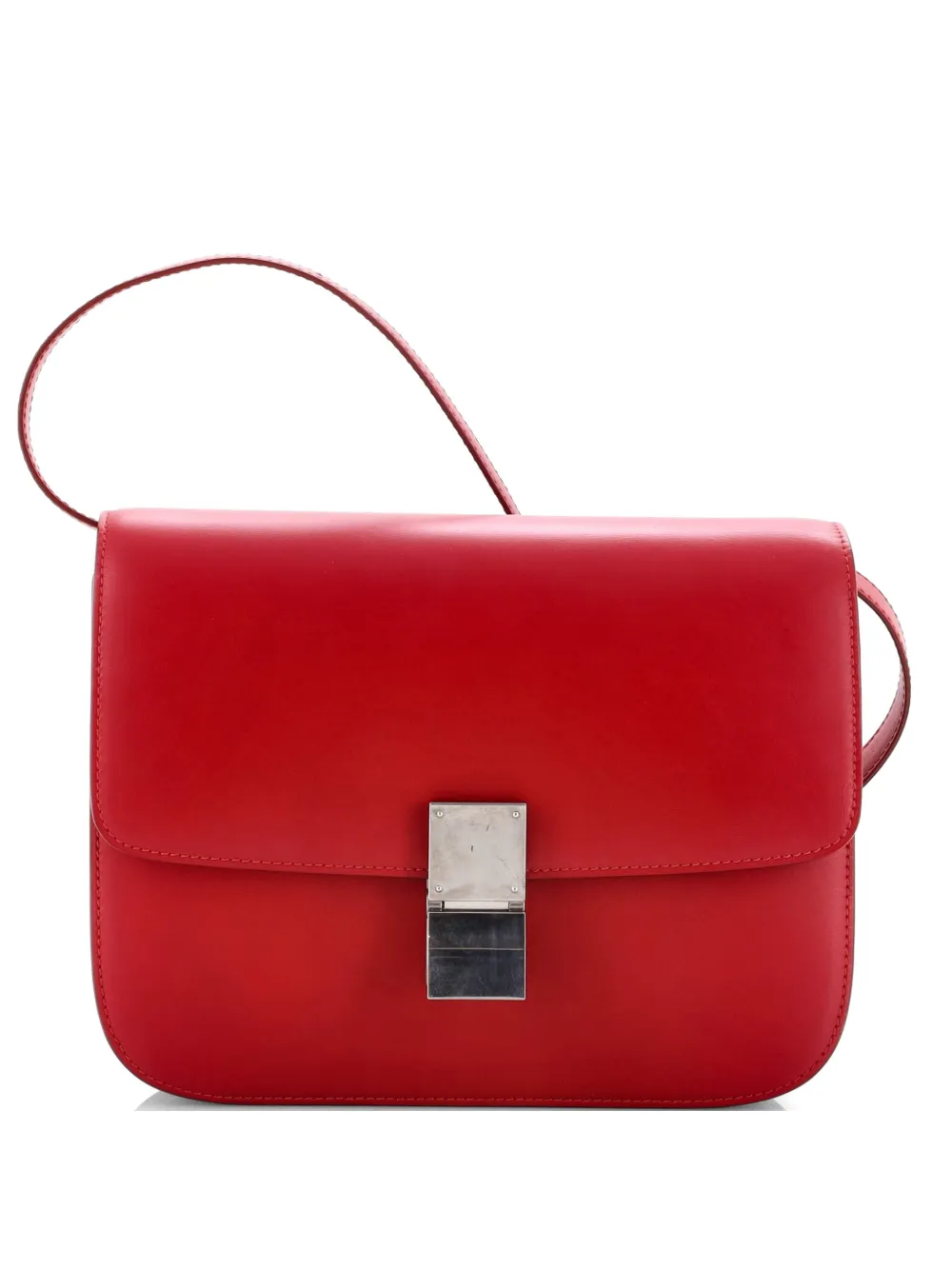 Celine Pre-Owned Classic Box Bag Smooth Leather Medium crossbody bag - Rosso