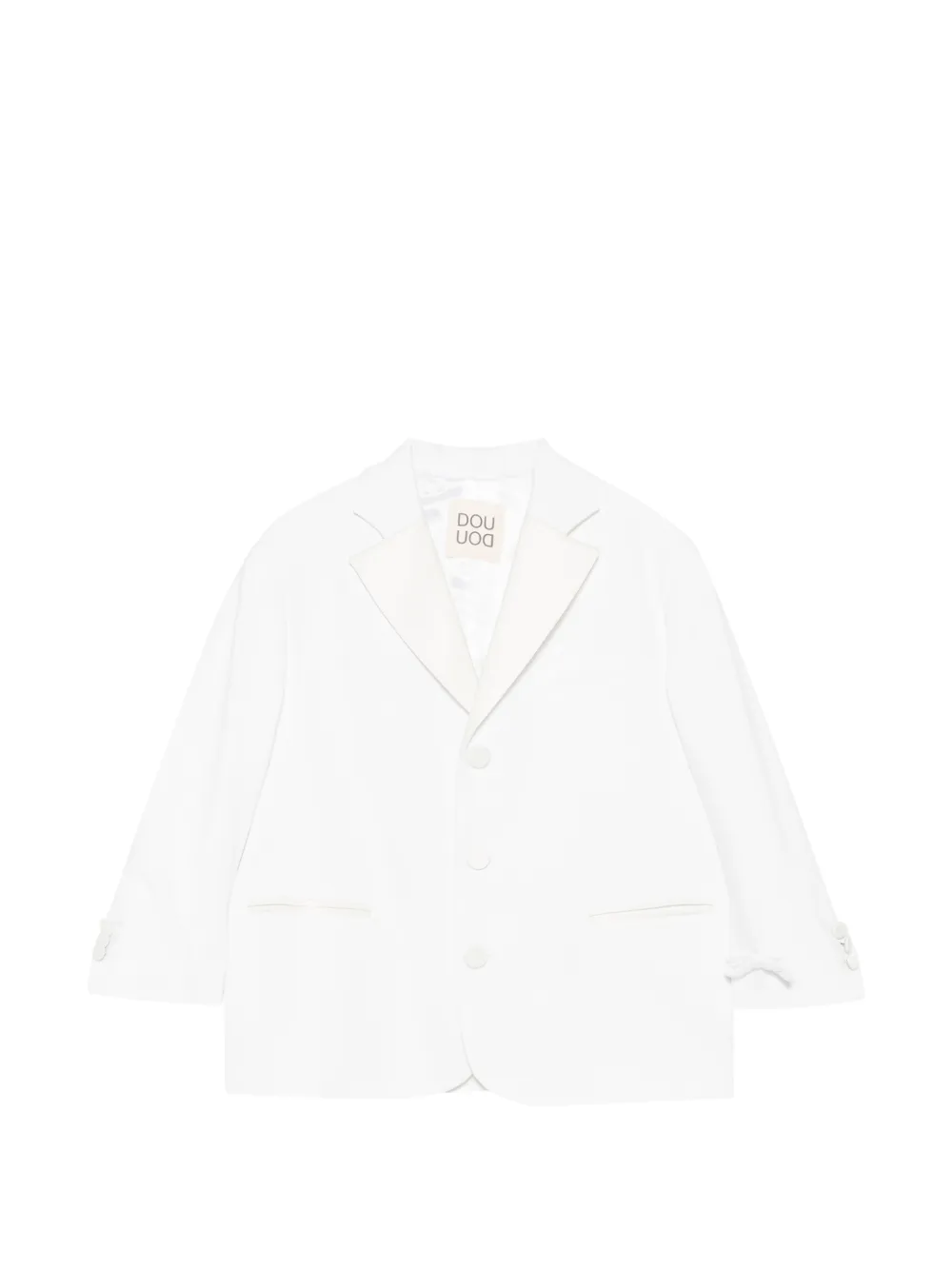 Douuod Kids bow-detail blazer - Bianco