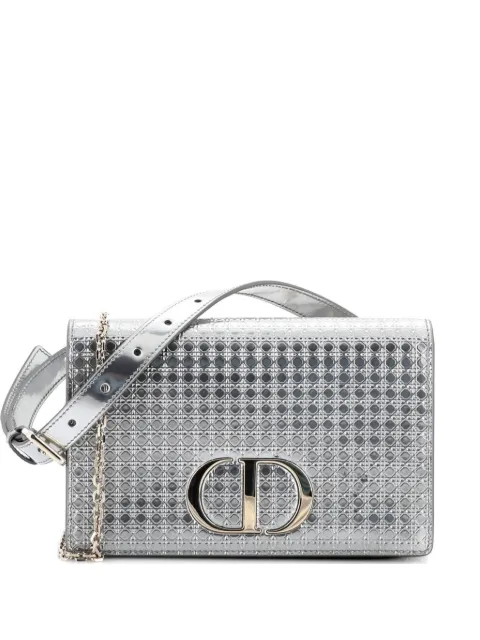 Christian Dior Pre-Owned 30 Montaigne 2-in-1 Pouch Micro Cannage Metallic Calfskin belt bag