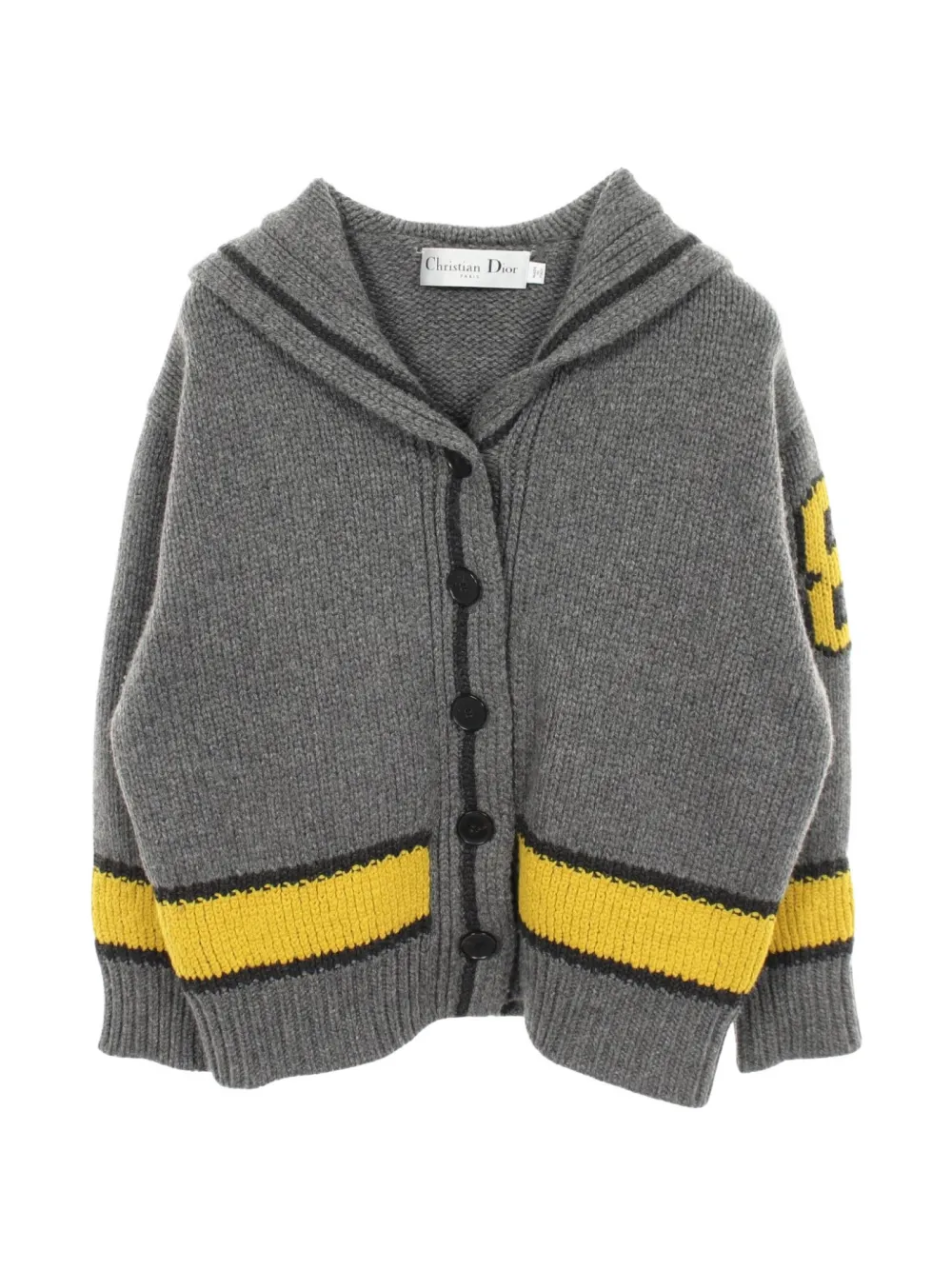 Christian Dior Pre-Owned 2000s sailor-collar star-motif cardigan - Grigio