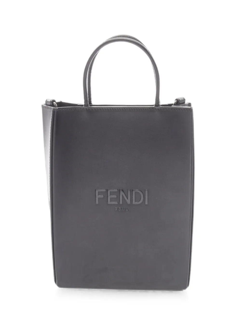 Fendi Pre-Owned 2000s small debossed-logo tote bag - Nero
