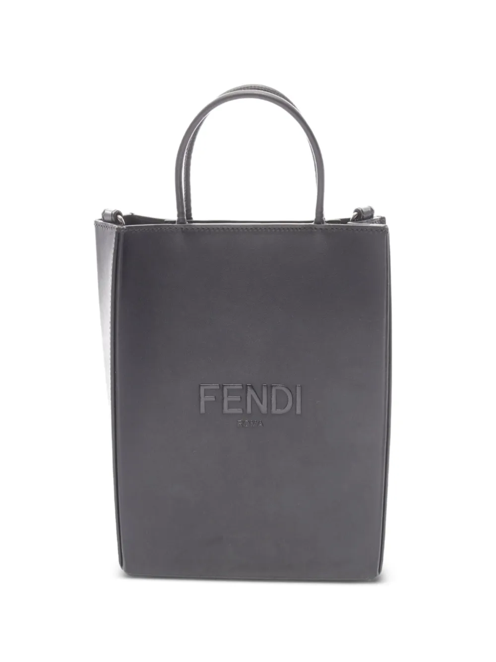 Fendi Pre-Owned 2000s small debossed-logo tote bag - Nero