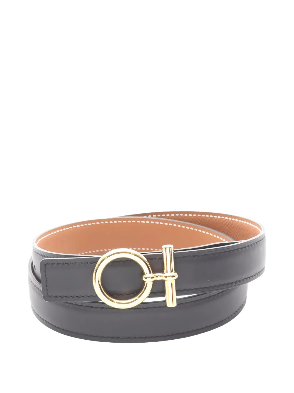 Hermès Pre-Owned 2024 Flo reversible belt - Nero