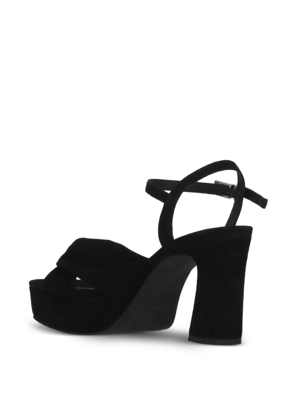 Ash knotted suede sandals Zwart