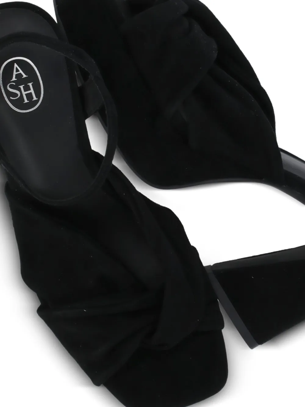Ash knotted suede sandals Zwart