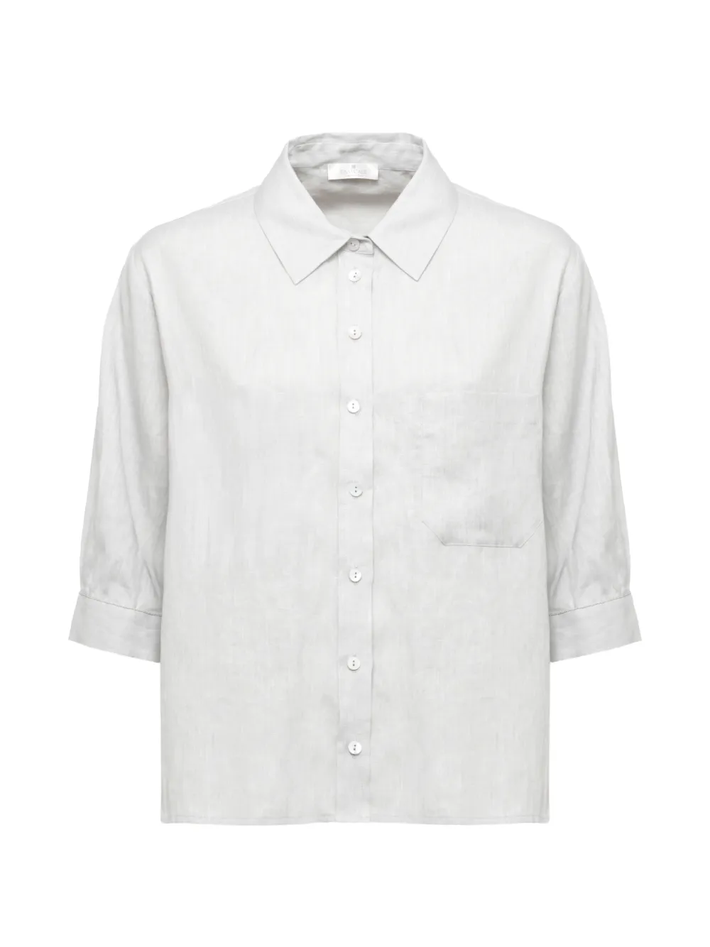 PANICALE patch-pocket linen shirt - Grigio