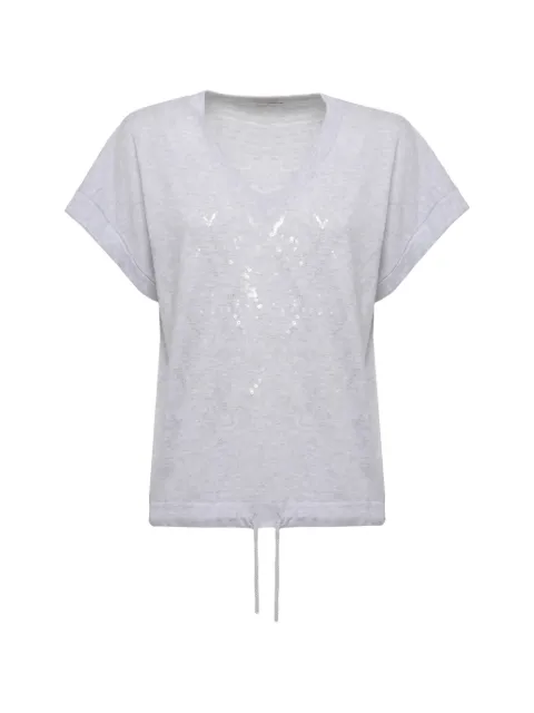 PANICALE sequin-embellished drawstring T-shirt