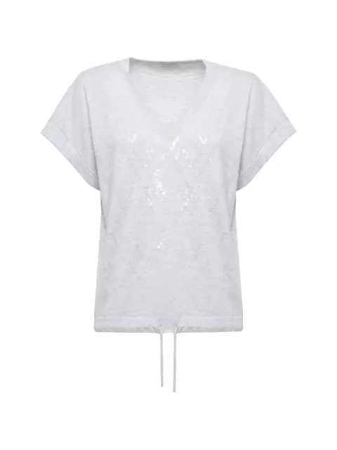 PANICALE sequin-embellished drawstring T-shirt