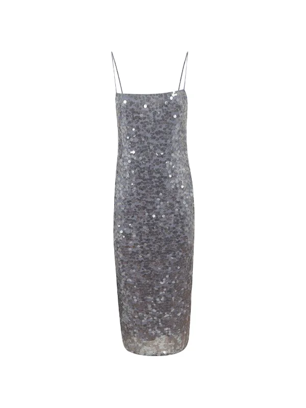 lauren ralph lauren sequin sheath dress Lauren Ralph Lauren sequin-embellished spaghetti-strap Dress | Blue