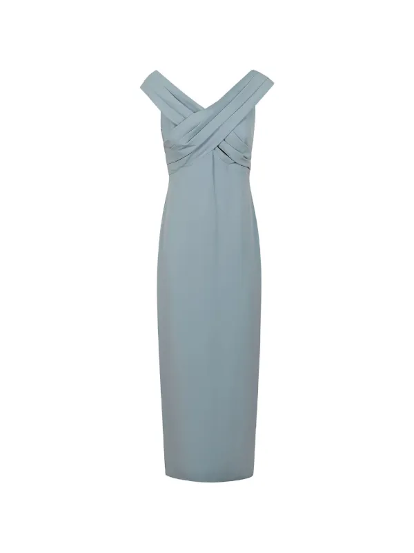 ralph lauren off the shoulder dress Off-The-Shoulder Crepe shoulder neckline Lauren Ralph Lauren Women's Rib-Knit