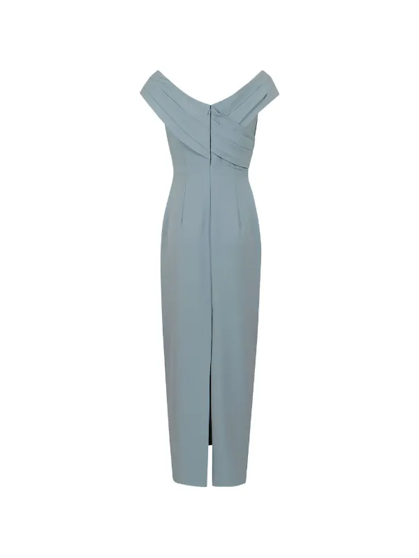 ralph lauren off shoulder dress Ralph Lauren Crepe Off-the-Shoulder Gown