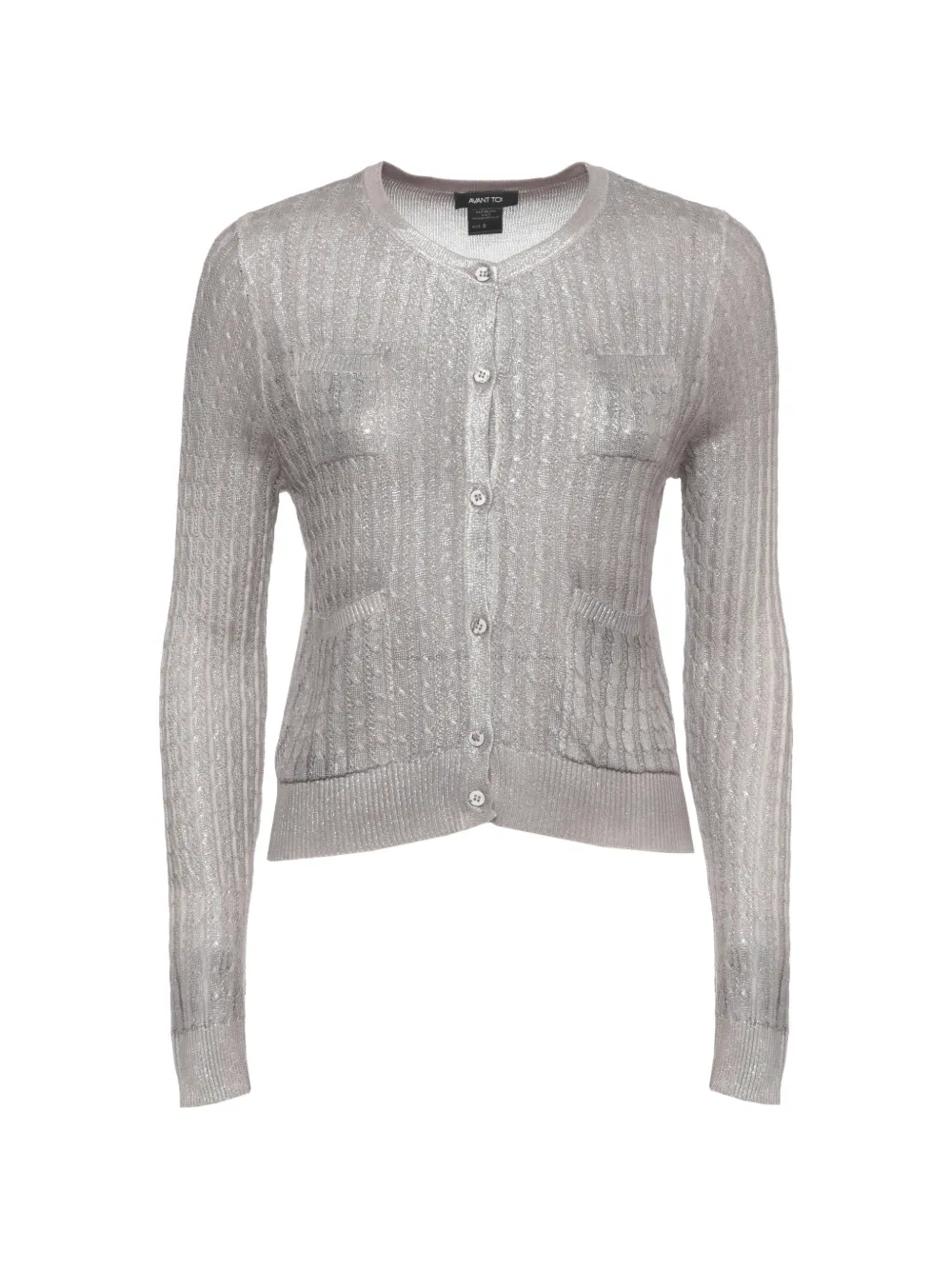 Avant Toi cable-knit cardigan - Grigio