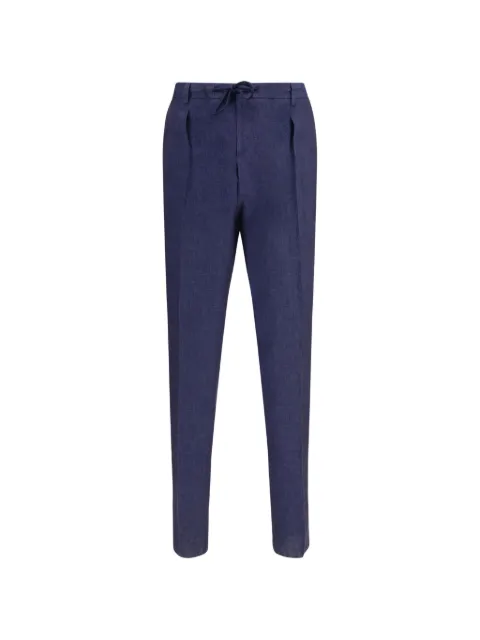 GI CAPRI drawstring linen trousers