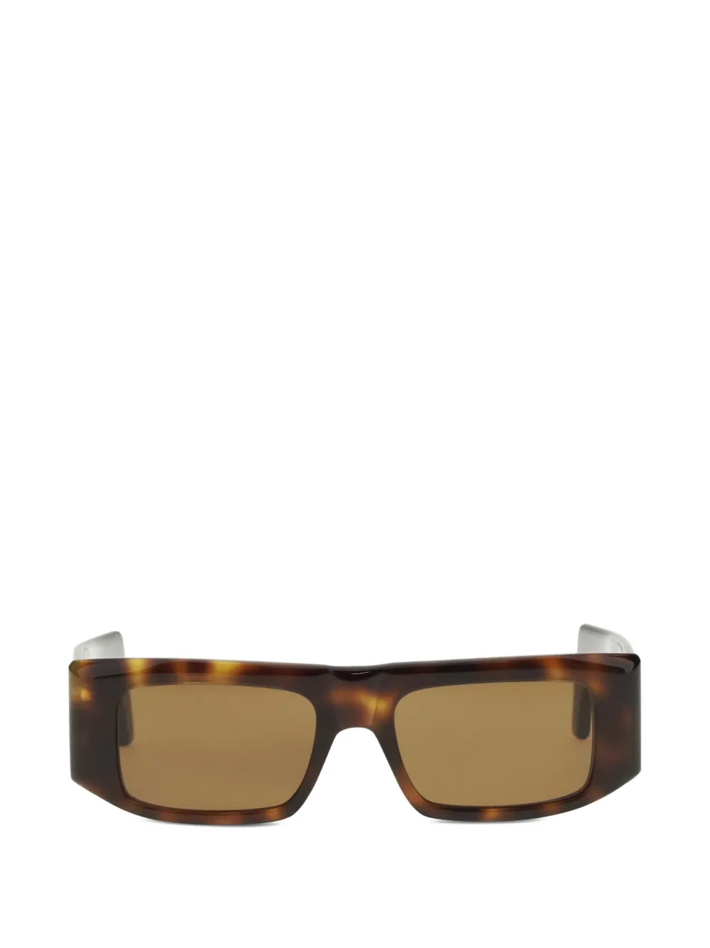 VALENTINO GARAVANI EYEWEAR V-logo rectangle-frame sunglasses - Marrone