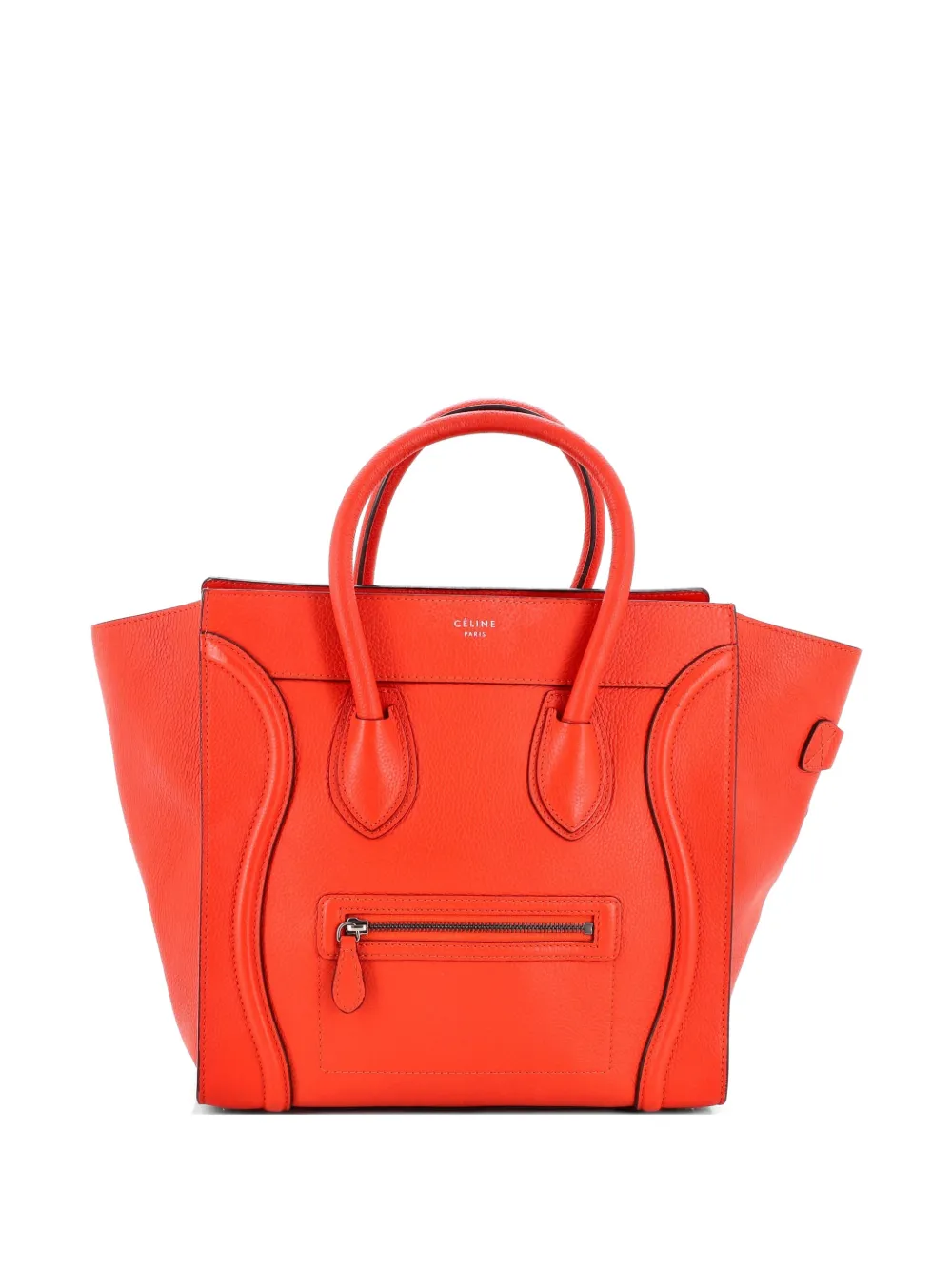 Celine Pre-Owned Luggage Bag Grainy Leather Mini tote bag - Rosso