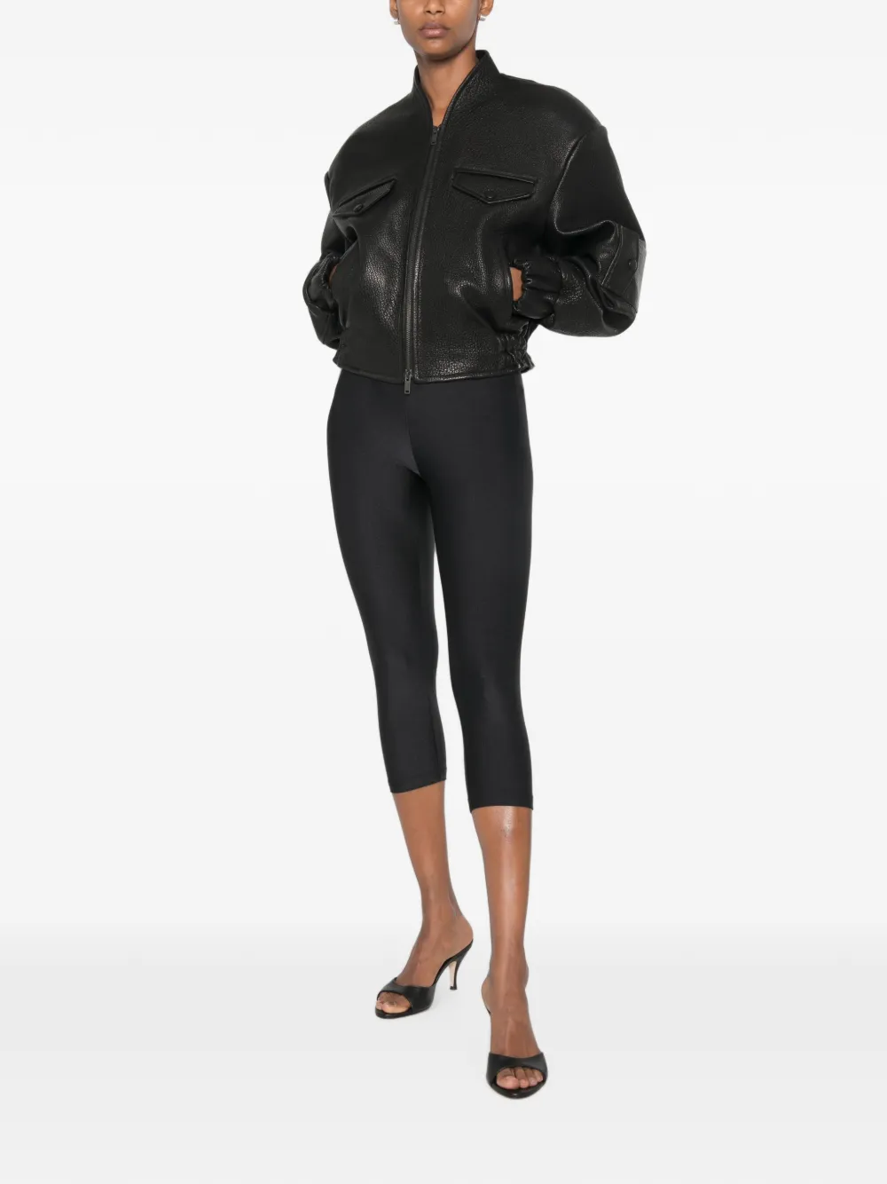 The M Jacki Cropped Leggings In Black