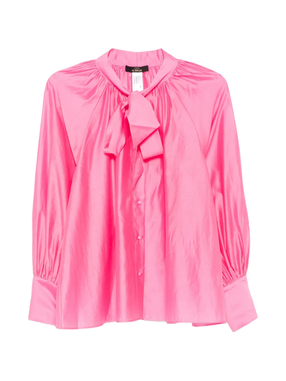 TWINSET pussy-bow balloon-sleeve blouse - Rosa